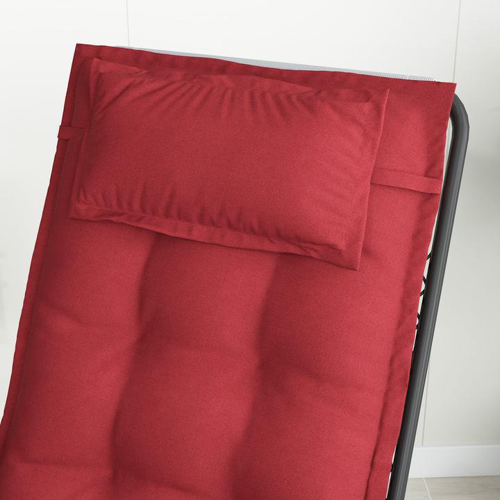 Image du produit Outsunny Liegenauflage Polyester Weinrot (116 x 50 cm)
