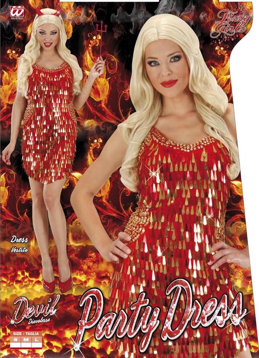 Actual product image Widmann sequin dress she-devil (M)