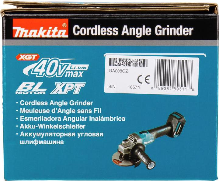 Actual product image Makita 40V 125mm cordless angle grinder GA008GZ (125 mm)
