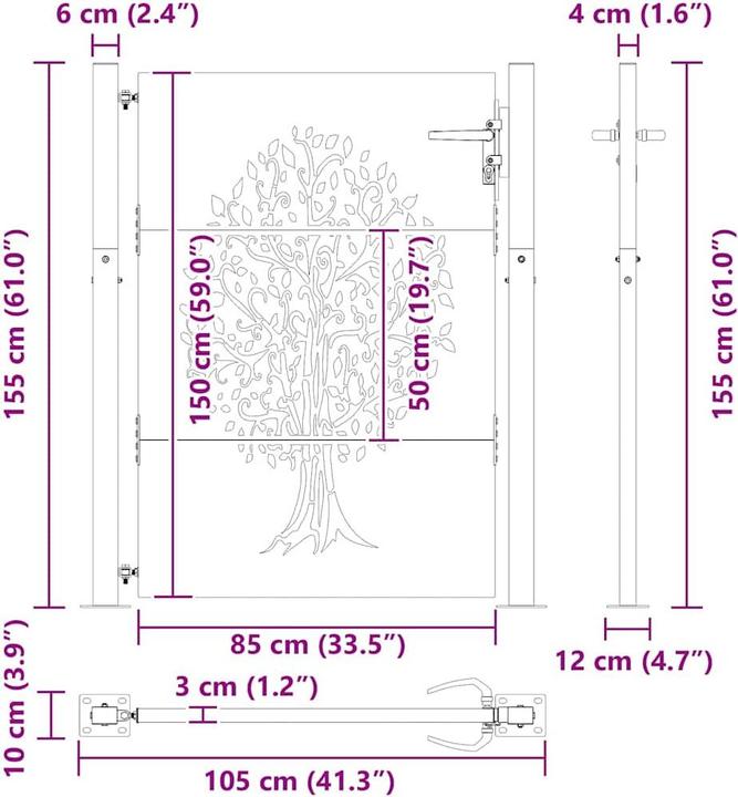 Produktbild vidaXL Gartentor