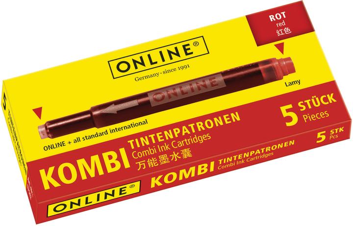 Produktbild Online Tintenpatronen Kombi 17307/12 Rot 5 Stück (12 Stück, Rot)
