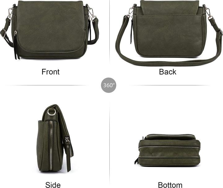 Produktbild Only-Bags.Store Kleine Crossbody-Tasche, PU-Leder, über die Schulter, Crossbody-Handtaschen mit mehreren Taschen