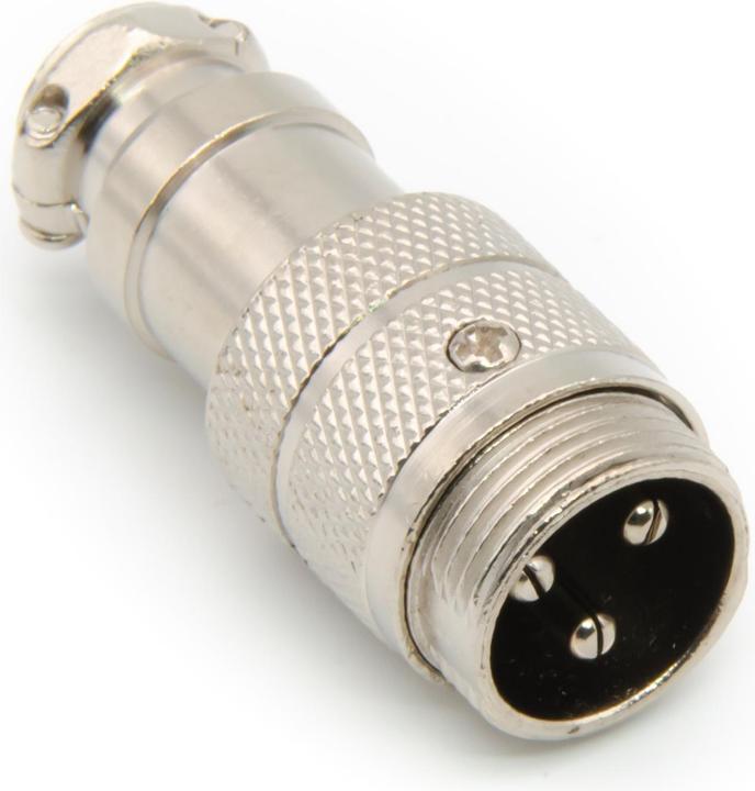 Image du produit Purecrea GX16-3P Connecteur mâle 16mm pour montage de câble