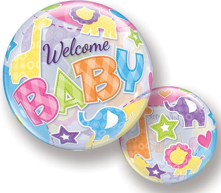 Produktbild Qualatex Bubble Ballon Welcome Baby (1 x)