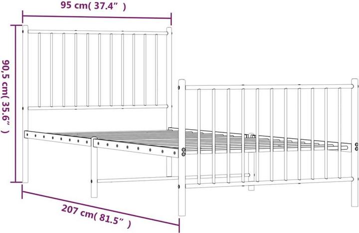 Image du produit vidaXL Bettgestell (90 x 200 cm)