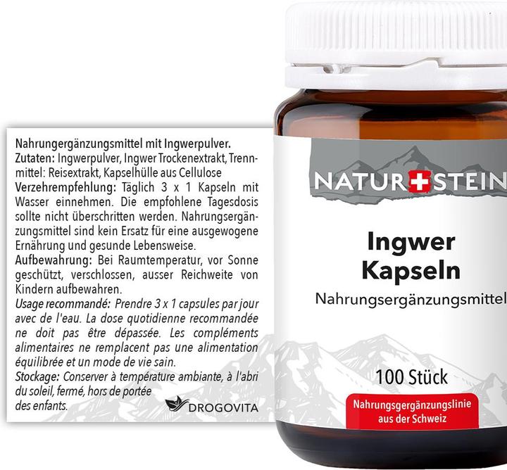 Immagine prodotto Naturstein Ingwer (100 Pezzo/i, Pillole, 147 g)