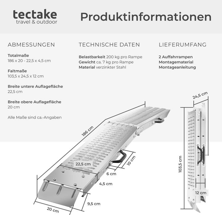 Produktbild tectake Auffahrrampen