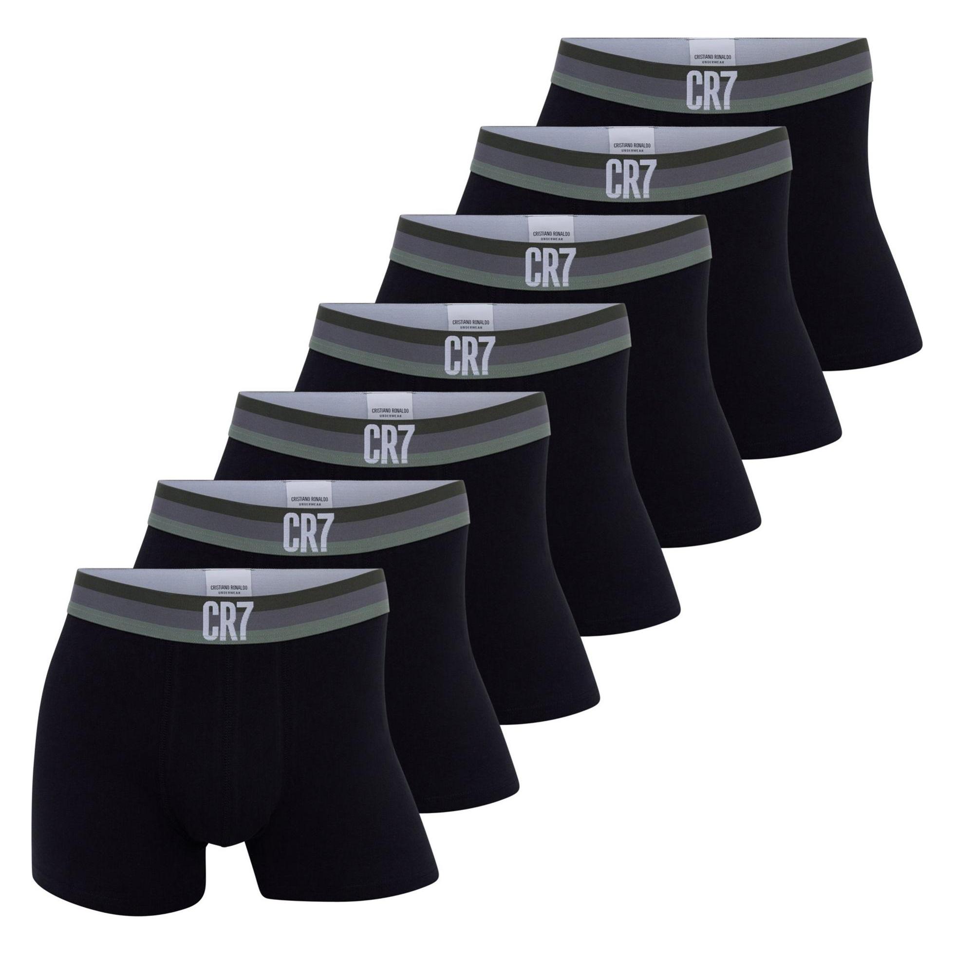 CR7, Herren, Unterhosen, Boxershort Casual Figurbetont, Schwarz, (Xl, 7er Pack)