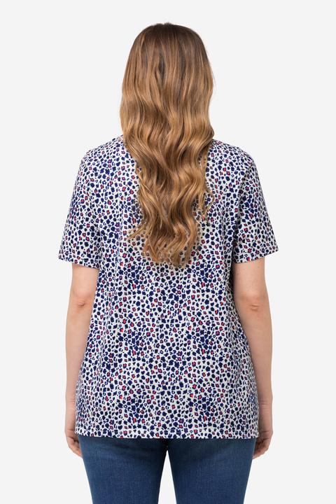 Produktbild Ulla Popken T-Shirt, Zierfalten, A-Linie, V-Ausschnitt, Halbarm (56)