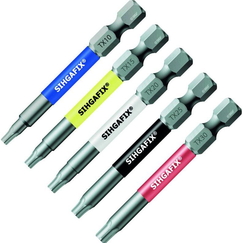 Sihga, Bits, Schraubendreher-Einsätze FIX SET (TX20, TX15, TX30, TX25, TX10)