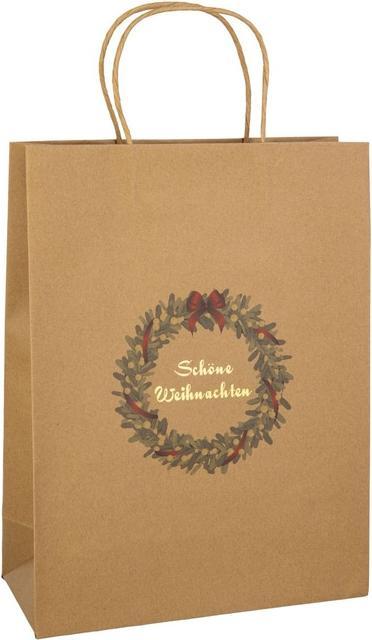 Produktbild MICA Living Geschenktasche - Schöne Weihnachten - ca. 25 x 11 x 33 cm - 1 Stück