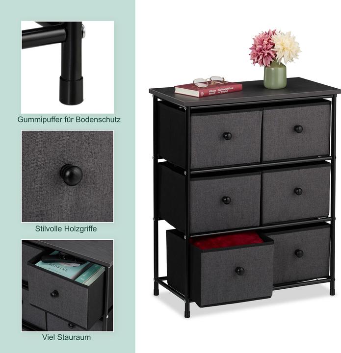 Image du produit Relaxdays Commode (60 x 32 x 73 cm)