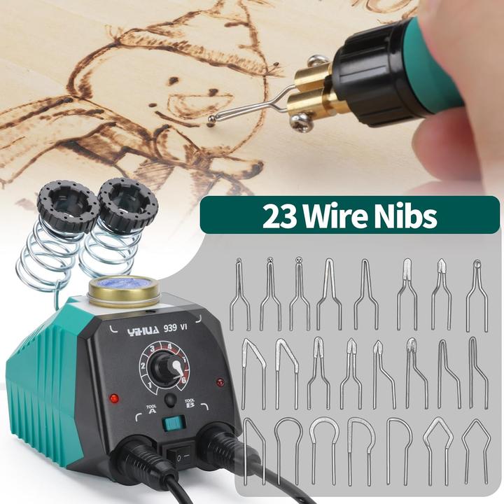 Actual product image Yihua Doppelstift-Brandmalerei-Set mit 23 Spitzen (Branding iron)