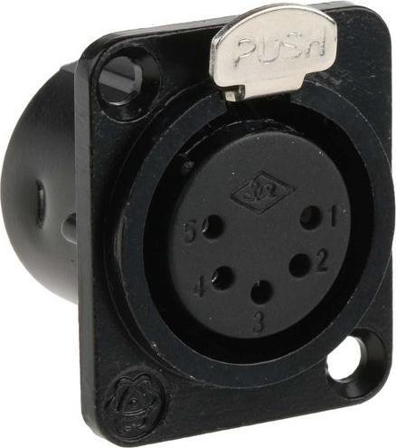 Produktbild RS PRO Einbaubuchse XLR schwarz 5-polig