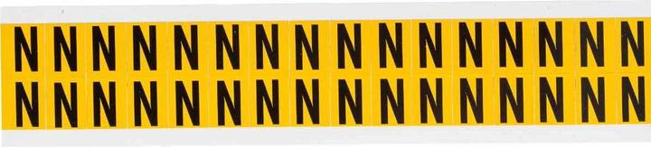 Actual product image Brady 1520-N, B-946, vinyl, letter N, black on yellow, 14 x 19mm, font height 15mm(25 K. á 32 (1.43 cm)