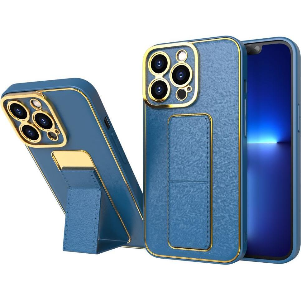 Hurtel New Kickstand Case case for iPhone 12 Pro with stand blue (Apple iPhone 12 Pro), Smartphone Hülle, Blau