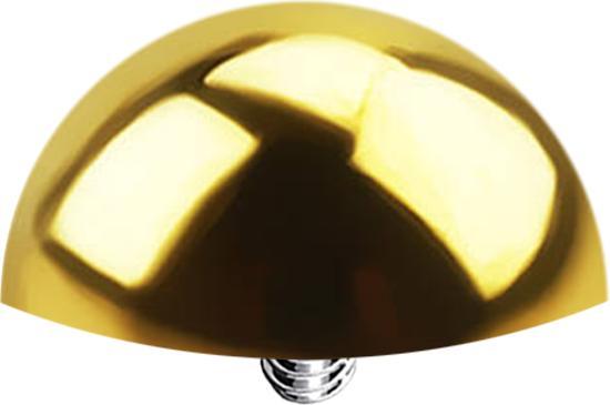 Actual product image Star Piercing Dermal Anchor Half-round gold-plated (Titanium, without brass)
