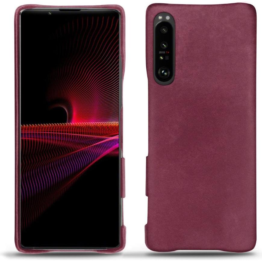 Noreve Lederschutzhülle (Sony Xperia 1 III), Smartphone Hülle, Violett