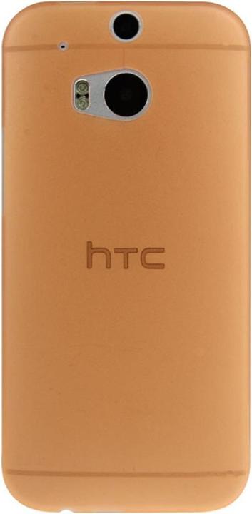 Produktbild König Design Schutzhülle Case Ultra Dünn 0,3mm für Handy HTC One M8 / M8s Orange Transparent (HTC One M8)