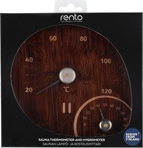 Productafbeelding Rento Sauna thermometer with humidity meter, brown