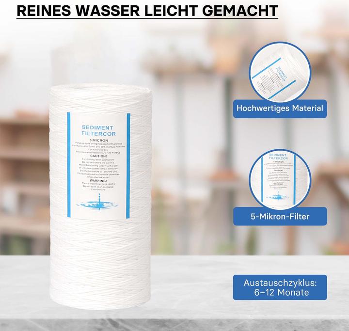 Actual product image Naturewater PPW-10A 10" Big Blue cotton thread filter water filter replacement