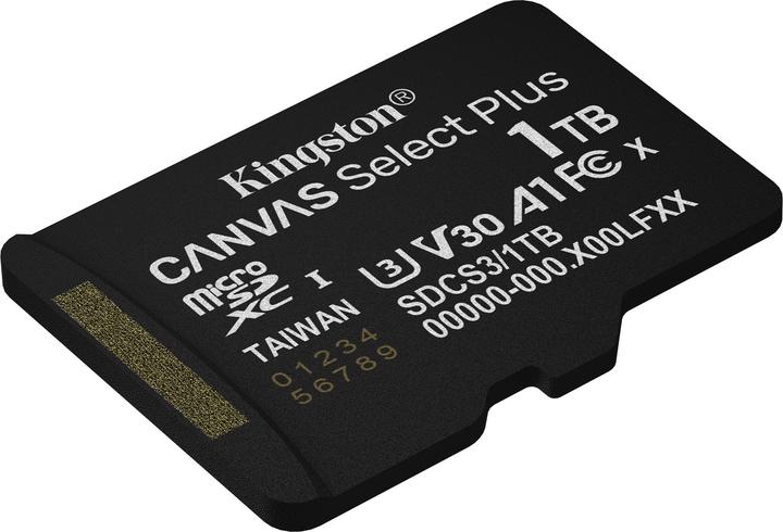 Produktbild Kingston Canvas Select Plus microSDXC 1TB Gen3 (1000 GB, microSDXC, U3, UHS-I)