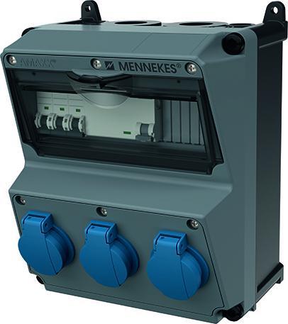 Actual product image Mennekes MEN 920036 Socket outlet combination AMAXX (3 x, CEE 32/3)