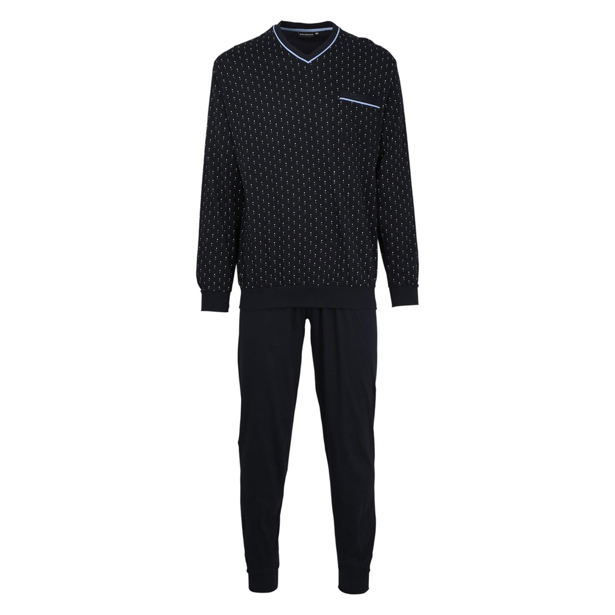 Götzburg, Herren, Pyjamas, Herren-Schlafanzug, Blau, (62)