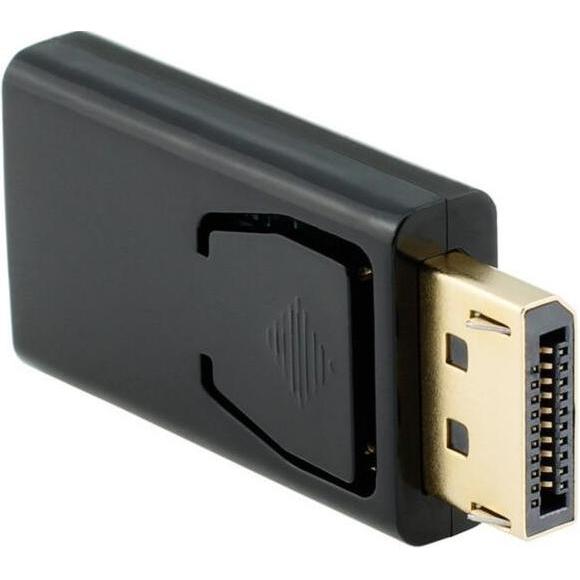 JTI Displayport-auf-HDMI-Adapter (HDMI, 5 cm), Data + Video Adapter, Schwarz