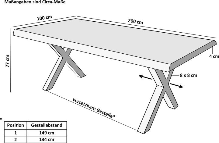 Image du produit SAM JULIUS Baumkante massiv Mdf