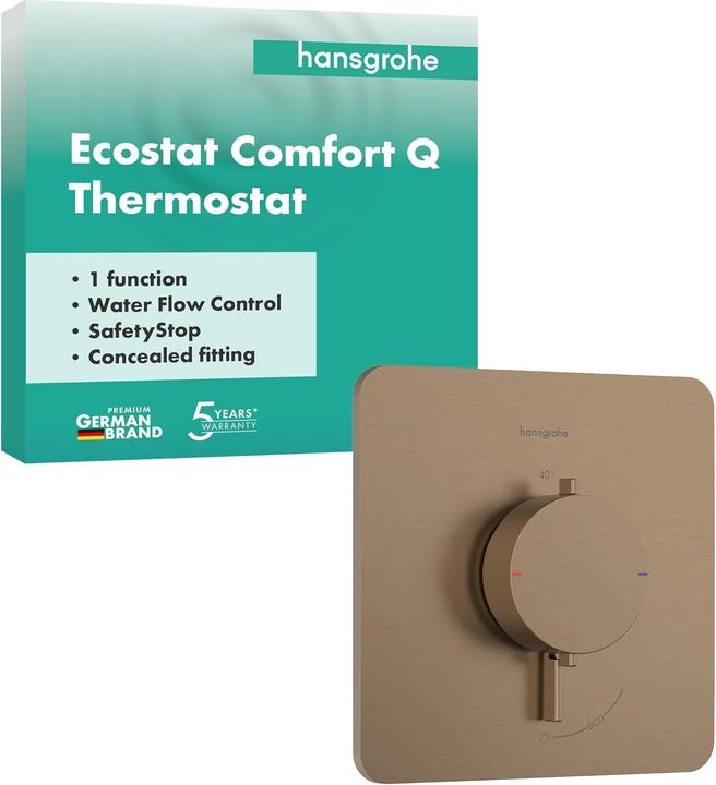 Actual product image hansgrohe Thermostatic Shower and Bathtub Mixer with Safety Stop and Water-Saving Control