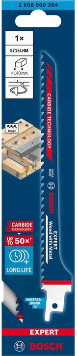 Produktbild Bosch Professional Zubehör EXPERT ‘Wood with Metal’ S 715 LHM Säbelsägeblatt, 1 Stück