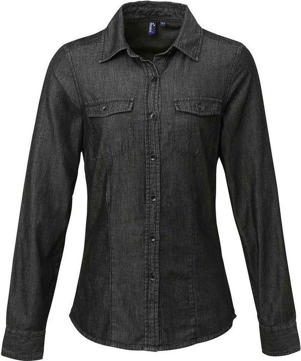 Actual product image Premier Womens/Ladies Denim Jean Style Stitching Shirt (3XL)