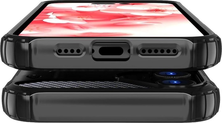 Produktbild Hurtel Hybrid Armor iPhone 16 Plus Case - Black (Apple iPhone 16 Plus)