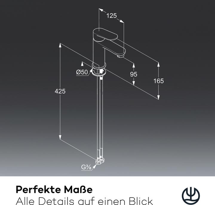 Productafbeelding Kludi X1 Waschtischarmatur, Grösse M, ohne Ablaufgarnitur