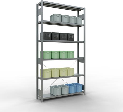Actual product image Schulte Lagertechnik MULTIplus250 basic racking system with cross braces