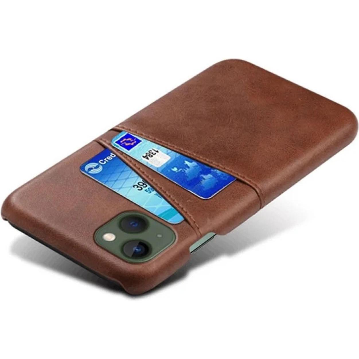 Screenguard CardCaddy Apple iPhone 15 Plus Leder Backcase mit Kartenfächern (Apple iPhone 15 Plus), Smartphone Hülle, Br...