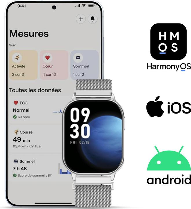 Actual product image Proove smart watch Elysium silver glossy