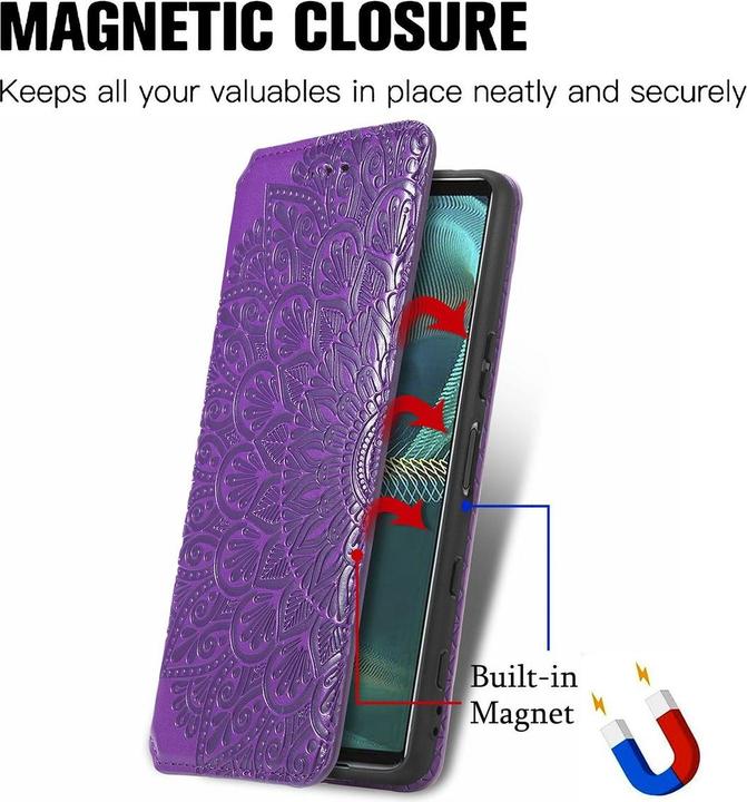 Produktbild König Design Hülle Handy Schutz für Sony Xperia 5 III Case Flip Cover Tasche Etuis Bumper (Sony Xperia 5 III)