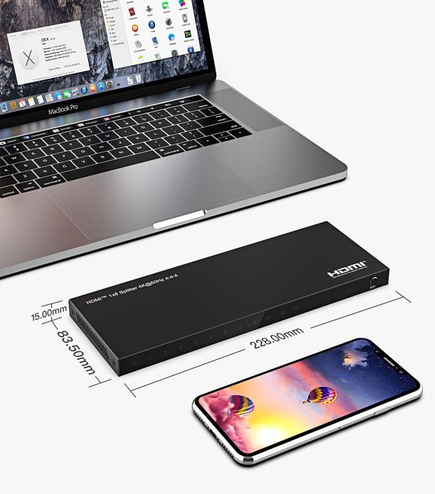 Image du produit MicroConnect Support HDMI 4K Splitter 1x 8