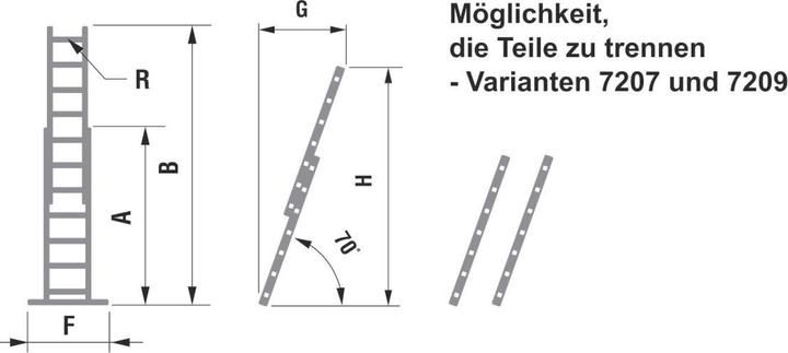 Produktbild Puag Schiebeleiter 2 x 11 Sprossen (Regalleiter, 313 cm)