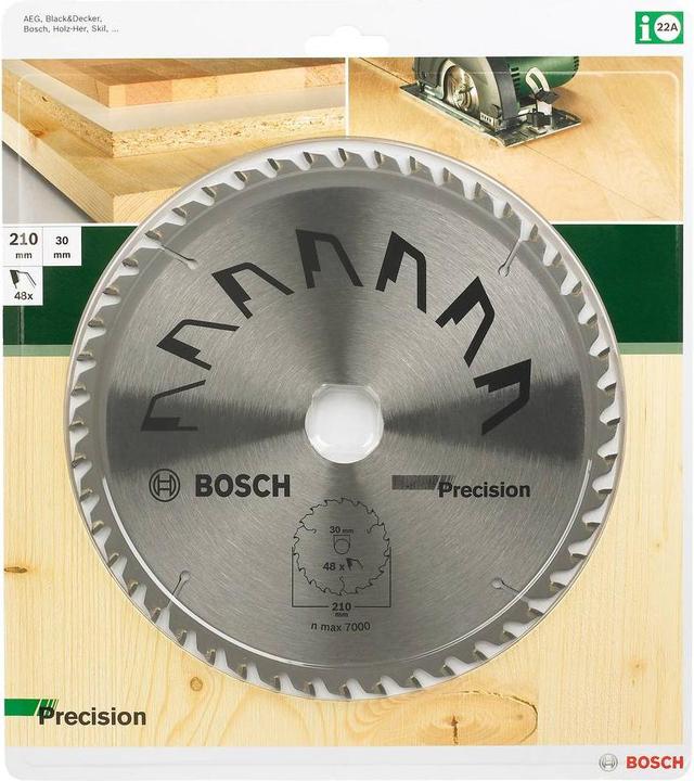 Produktbild Bosch Zubehör Kreissägeblatt PRECISION D= 210 mm Bohrung= 30 mm Z= 48