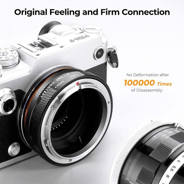 Produktbild K&F Concept High Precision lens adapter, matte paint, orange, FD-M4/3 IV PRO