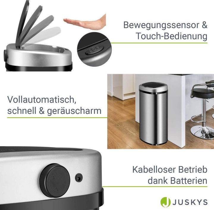 Produktbild Juskys Automatischer Mülleimer mit Sensor (60 l)