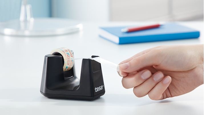 Actual product image tesa EASY CUT SMART adhesive tape dispenser for tables, with anti-slip technology, incl. 1 roll of