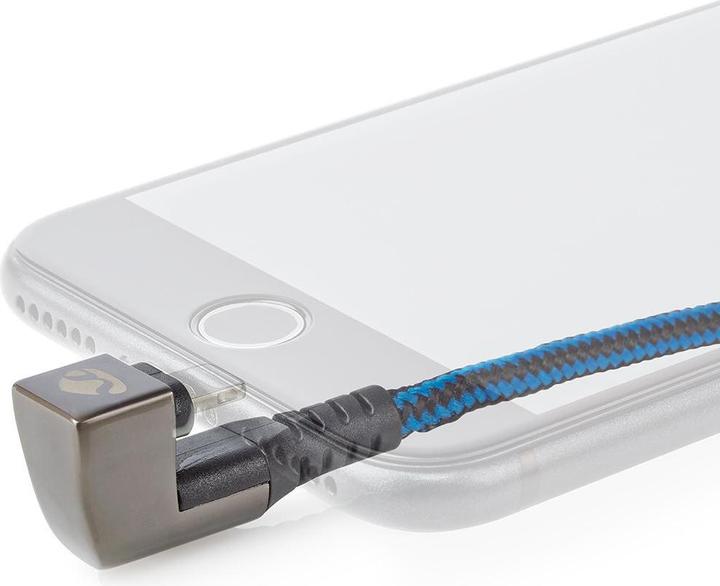 Produktbild Nedis USB-Kabel - Apple Lightning 8-Pin - USB-Typ-C ™ Stecker - Vernickelt - 1.00 m - rund - Gefloch (1 m, USB 2.0, 60 W)