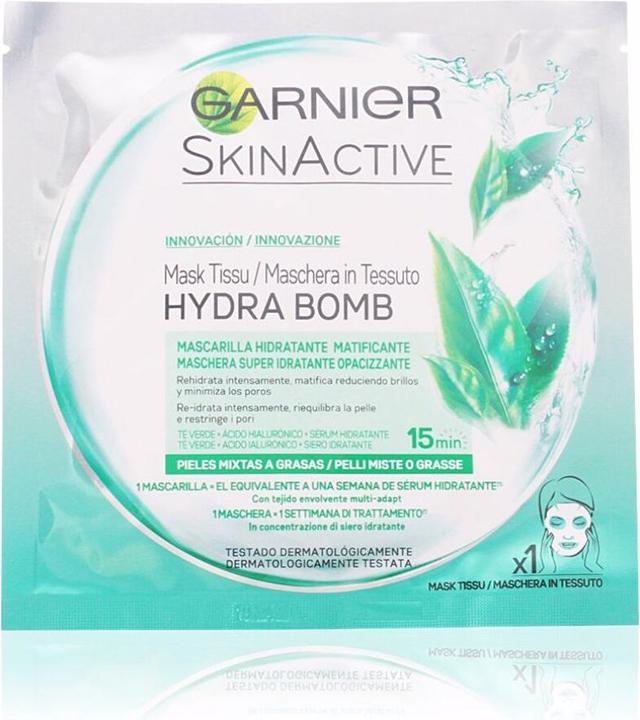 Actual product image Garnier SKINACTIVE HYDRABOMB mask facial hidratante matificant