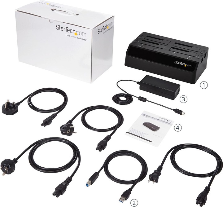 Actual product image StarTech USB 3.0 4 Bay Hard Drive Docking Station (2.5", 3.5")