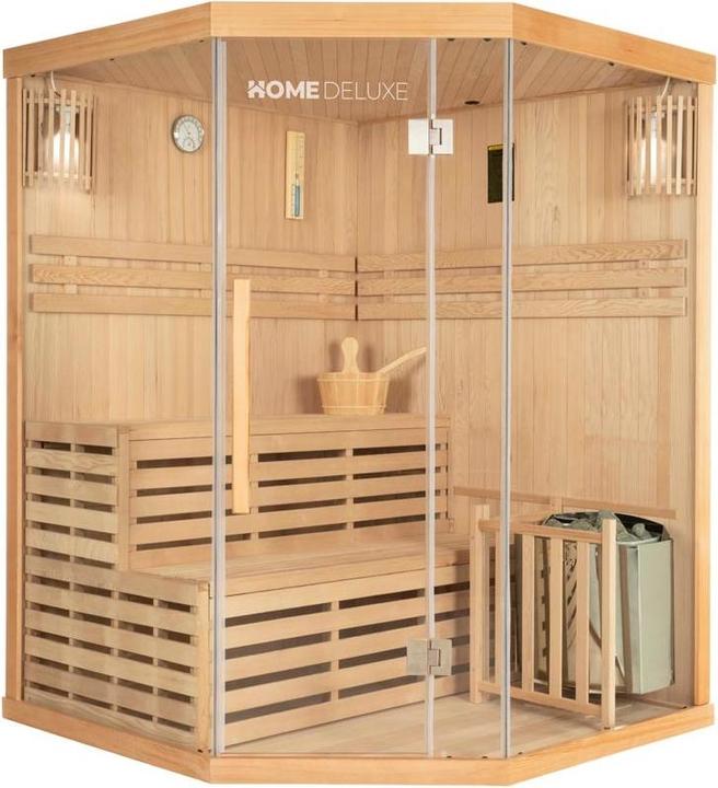 Actual product image Home Deluxe Indoor sauna CASHEIM XL - 150 x 150 cm for 3 persons - Traditional sauna with 6kW heater