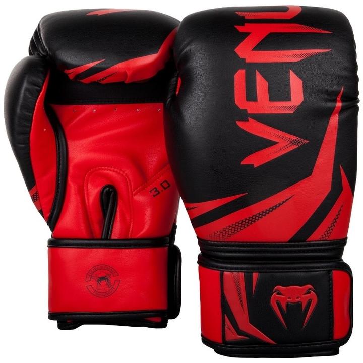 Immagine prodotto Venum Guanti da boxe Challenger 3.0 - Nero/Rosso (16 OZ, Taglia unica)
